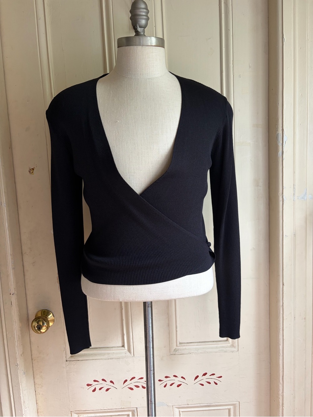 Universal Standard Black Open-Front Ribbed Cardigan - Picture 4 of 7